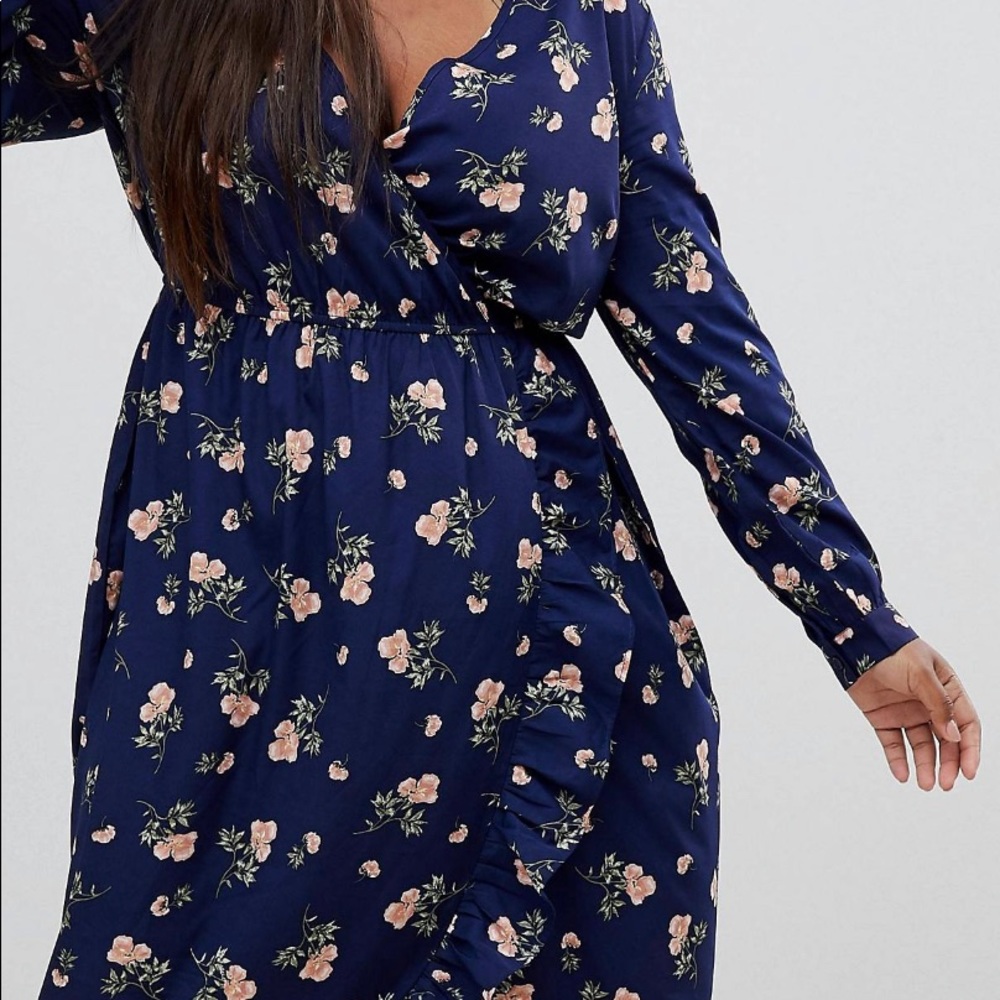 FLORAL MIDI FAIX WRAP DRESS 16